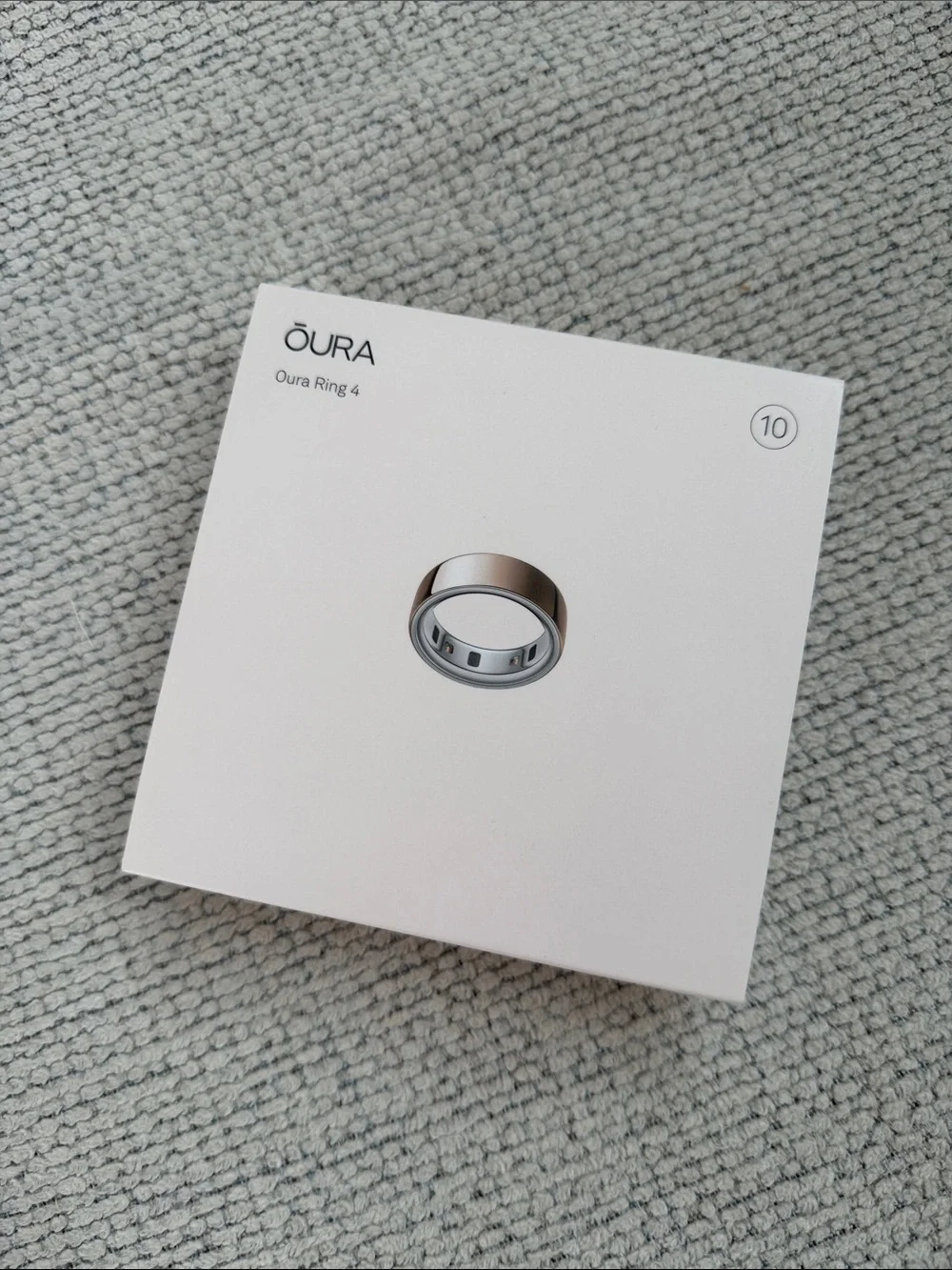 OURA RING 4 Rose Gold Size 10 Smart Ring Charging Bundle with and Gray Cable